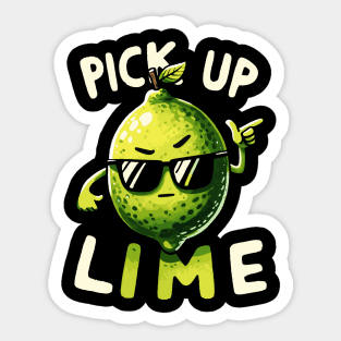 Pick up Line Lime Sticker